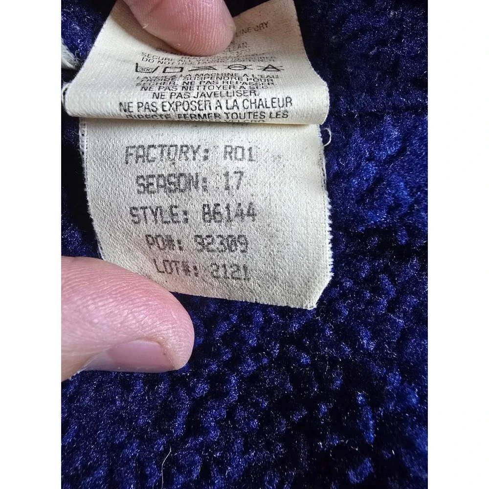 Vintage The North‎ Face Fleece Jacket Mens M Blue Full Zip Season 17 90s *Read